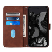 For Google Pixel 9 Pro Crossbody 3D Embossed Flip Leather Phone Case(Brown)