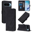 For Google Pixel 9 Pro XL Crossbody 3D Embossed Flip Leather Phone Case(Black) - Google Cases by PMC TechLife | Online Shopping South Africa | PMC TechLife | Buy Now Pay Later Mobicred