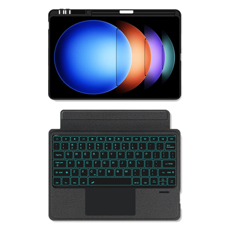 For Xiaomi Pad 6S Pro 12.4 inch Split Bluetooth Keyboard Leather Tablet Case(Black)
