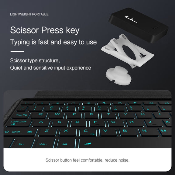 For Xiaomi Pad 6S Pro 12.4 inch Split Bluetooth Keyboard Leather Tablet Case(Black)