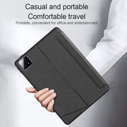 For Xiaomi Pad 6S Pro 12.4 inch Split Bluetooth Keyboard Leather Tablet Case(Black)