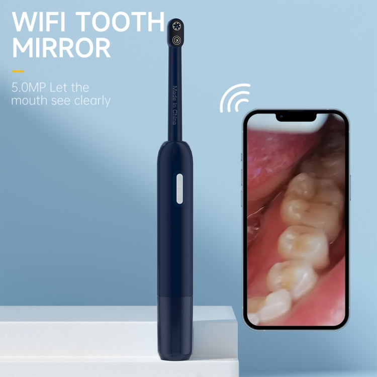 Z70 7 LEDs 5.0MP Wifi Visible Oral Endoscope(Dark Blue)