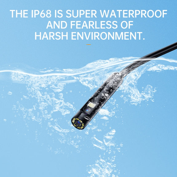 AN112 8mm Double Lenses HD Industry Endoscope Type-C + Micro USB + 8 Pin Connection, Length:2m Soft Tube
