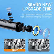 AN112 8mm Double Lenses HD Industry Endoscope Type-C + Micro USB + 8 Pin Connection, Length:2m Soft Tube