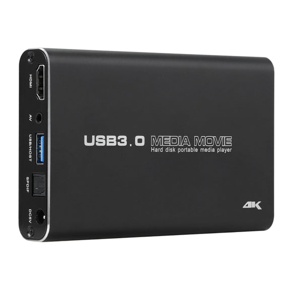 MP2506P 4K 30Hz HD Media Player, Support Auto Loop Play Videos & Photos & Music(US Plug)