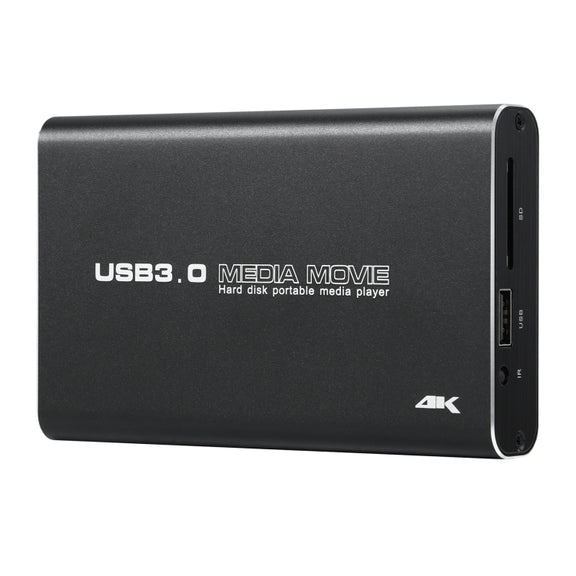 MP2506P 4K 30Hz HD Media Player, Support Auto Loop Play Videos & Photos & Music(UK Plug)
