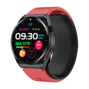 S22 Air Pump Blood Pressure Testing ECG Health Smart Watch, 1.39 inch Round Screen(Red)