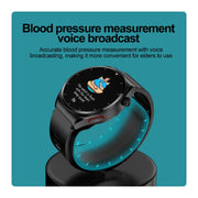 S22 Air Pump Blood Pressure Testing ECG Health Smart Watch, 1.39 inch Round Screen(Red)