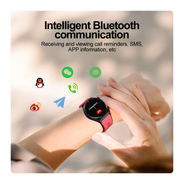 S22 Air Pump Blood Pressure Testing ECG Health Smart Watch, 1.39 inch Round Screen(Blue)