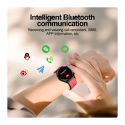 S22 Air Pump Blood Pressure Testing ECG Health Smart Watch, 1.39 inch Round Screen(Blue)