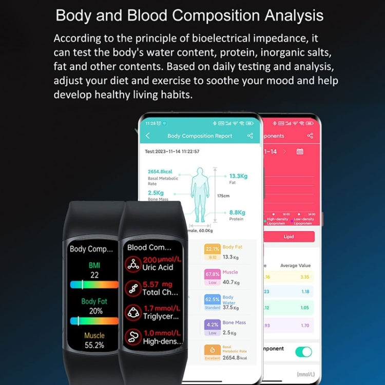 H8 1.47 inch Color Screen Smart Bracelet, Supports Bluetooth Call / Blood Oxygen Monitoring(Black)