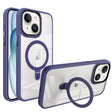 For iPhone 15 Shield Armor MagSafe Holder Phone Case(Deep Purple) - iPhone 15 Cases by PMC TechLife | Online Shopping South Africa | PMC TechLife