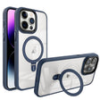 For iPhone 14 Pro Shield Armor MagSafe Holder Phone Case(Royal Blue) - iPhone 14 Pro Cases by PMC TechLife | Online Shopping South Africa | PMC TechLife