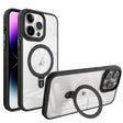 For iPhone 14 Pro Max Shield Armor MagSafe Holder Phone Case(Black) - iPhone 14 Pro Max Cases by PMC TechLife | Online Shopping South Africa | PMC TechLife