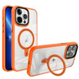 For iPhone 13 Pro Shield Armor MagSafe Holder Phone Case(Orange) - free shipping - PMC TechLife - Order now!