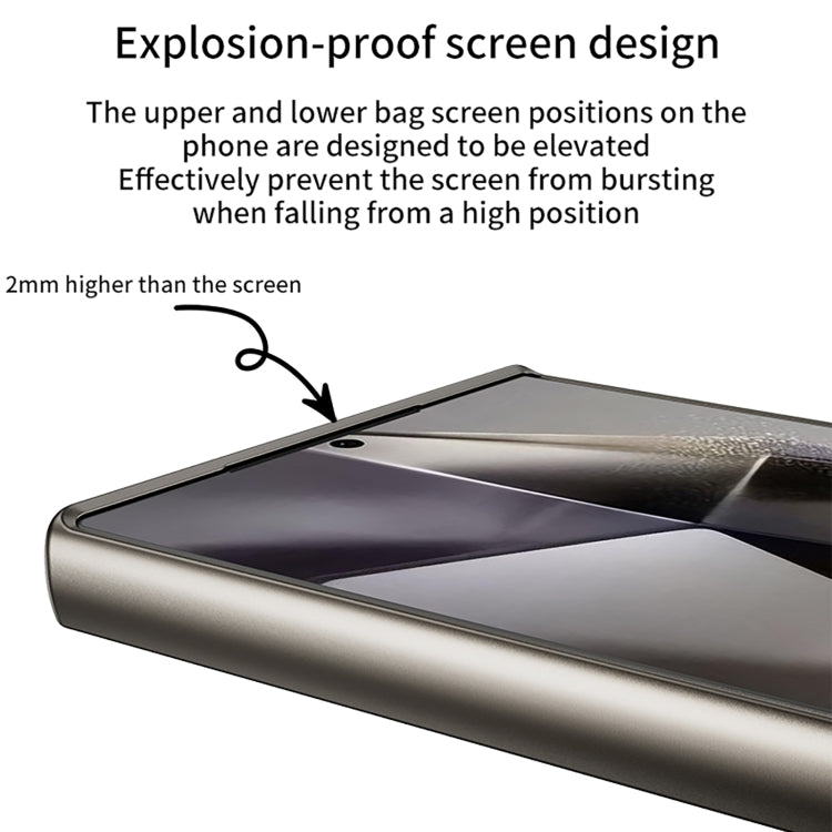 For Samsung Galaxy S24 Ultra 5G GKK Metal Paint Skin Feel Leather Full Coverage Phone Case(Black)