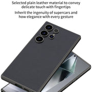 For Samsung Galaxy S24 Ultra 5G GKK Metal Paint Skin Feel Leather Full Coverage Phone Case(Grey)