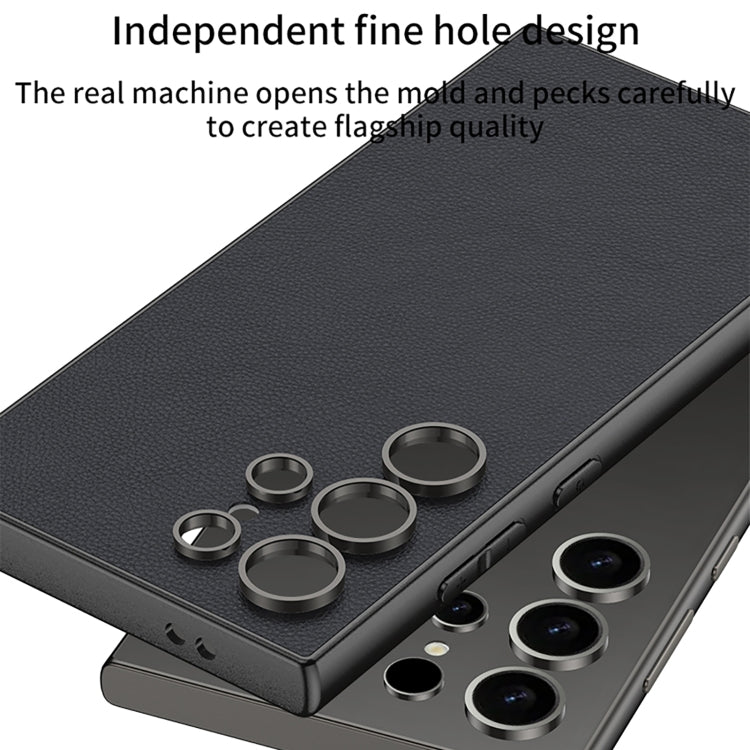 For Samsung Galaxy S24 Ultra 5G GKK Metal Paint Skin Feel Leather Full Coverage Phone Case(Grey)