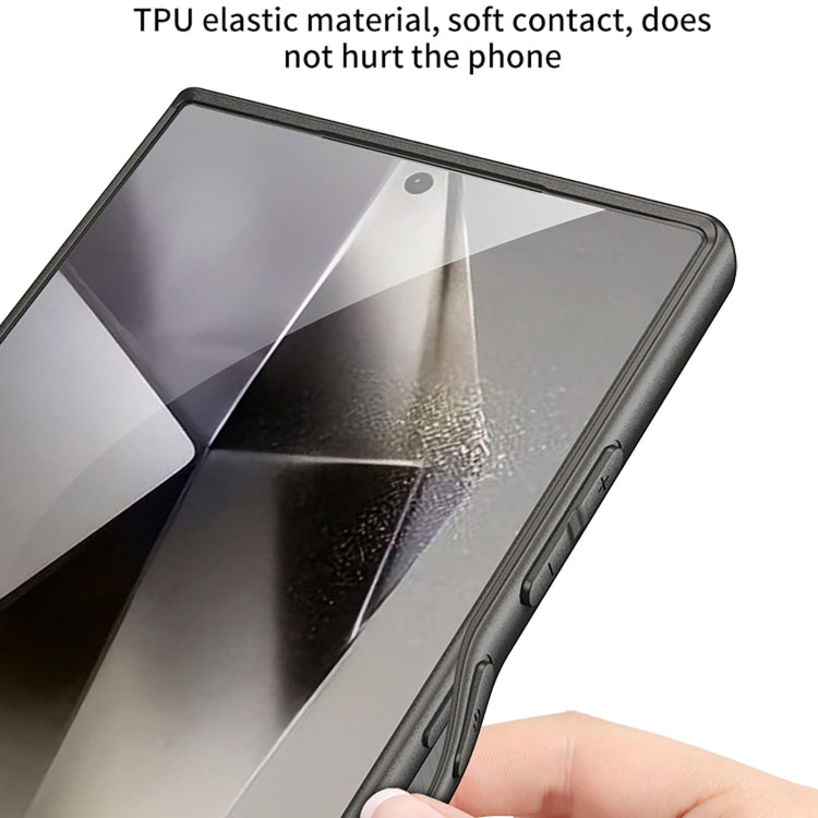 For Samsung Galaxy S24 Ultra 5G GKK Metal Paint Skin Feel Leather Full Coverage Phone Case(Grey)