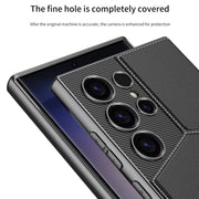 For Samsung Galaxy S24 Ultra 5G GKK Rotor Bracket Recessed Card Bag Full Coverage Phone Case(Purple)