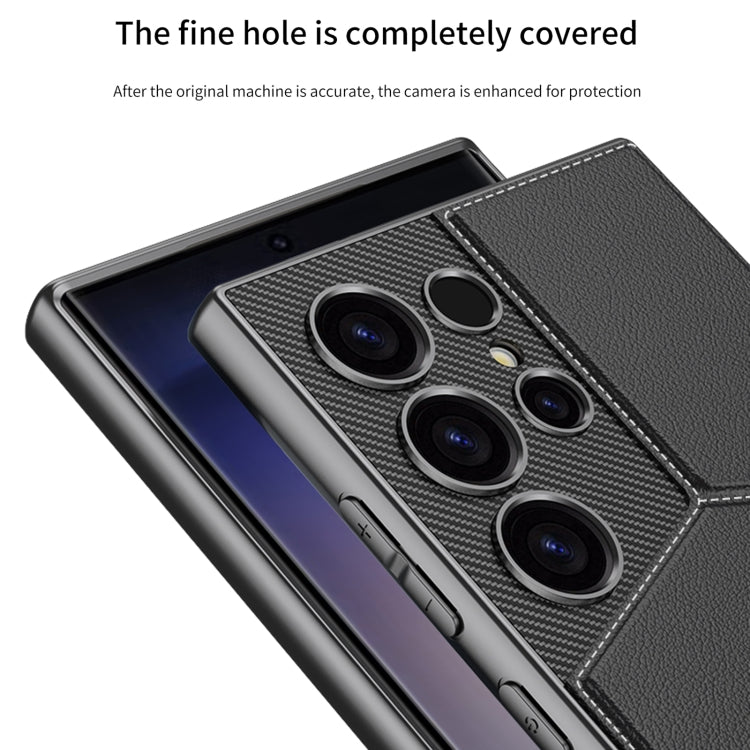 For Samsung Galaxy S24 Ultra 5G GKK Rotor Bracket Recessed Card Bag Full Coverage Phone Case(Grey)