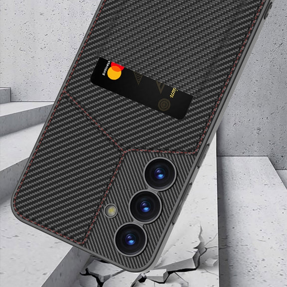 For Samsung Galaxy S25 5G GKK Rotor Bracket Recessed Card Bag Full Coverage Phone Case(Grey)