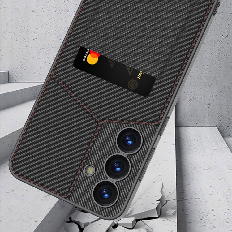 For Samsung Galaxy S25 5G GKK Rotor Bracket Recessed Card Bag Full Coverage Phone Case(Grey)