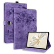 For Honor Pad 9 Cartoon Sakura Cat Embossed Leather Tablet Case(Purple) - Honor by PMC TechLife | Online Shopping South Africa | PMC TechLife | Buy Now Pay Later Mobicred
