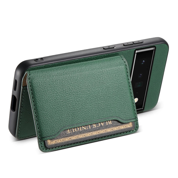 For Google Pixel 6 Pro Calf Texture Card Bag Design Full Coverage Phone Case(Green)