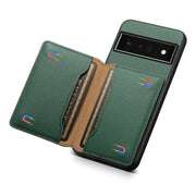 For Google Pixel 6 Pro Calf Texture Card Bag Design Full Coverage Phone Case(Green)