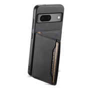 For Google Pixel 7 5G Calf Texture Card Bag Design Full Coverage Phone Case(Black)