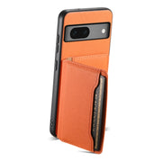 For Google Pixel 7 5G Calf Texture Card Bag Design Full Coverage Phone Case(Orange)