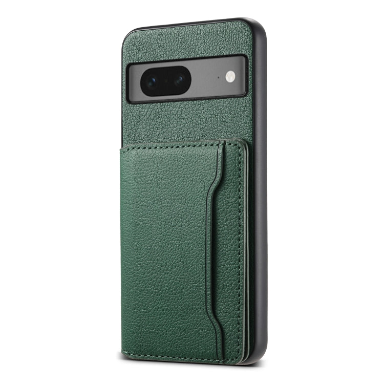 For Google Pixel 7 5G Calf Texture Card Bag Design Full Coverage Phone Case(Green)