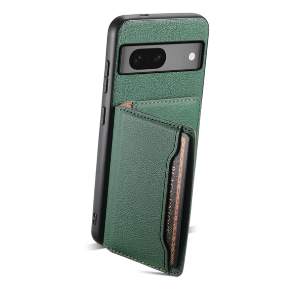 For Google Pixel 7 5G Calf Texture Card Bag Design Full Coverage Phone Case(Green)