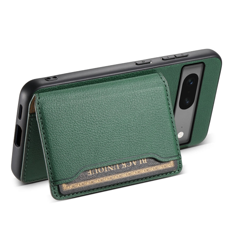 For Google Pixel 7 5G Calf Texture Card Bag Design Full Coverage Phone Case(Green)