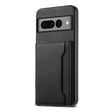 For Google Pixel 7 Pro 5G Calf Texture Card Bag Design Full Coverage Phone Case(Black) - Google Cases by PMC TechLife | Online Shopping South Africa | PMC TechLife | Buy Now Pay Later Mobicred