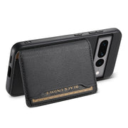 For Google Pixel 7 Pro 5G Calf Texture Card Bag Design Full Coverage Phone Case(Black)