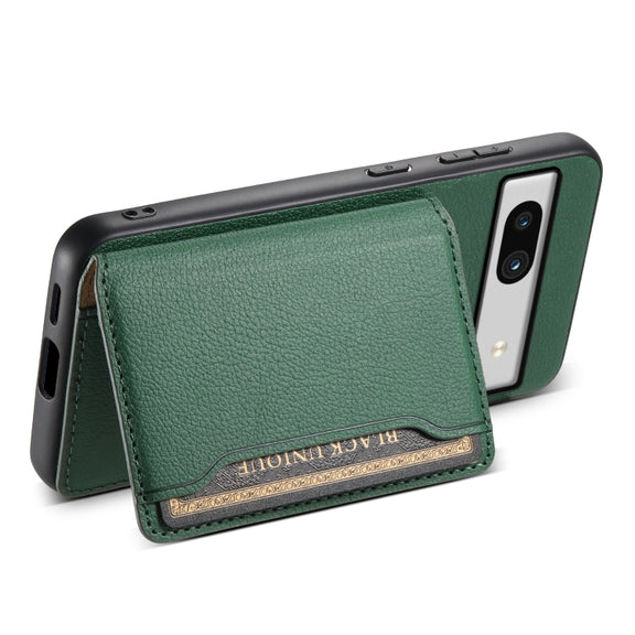 For Google Pixel 7a Calf Texture Card Bag Design Full Coverage Phone Case(Green)