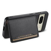 For Google Pixel 8 Calf Texture Card Bag Design Full Coverage Phone Case(Black)