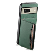 For Google Pixel 8 Calf Texture Card Bag Design Full Coverage Phone Case(Green)