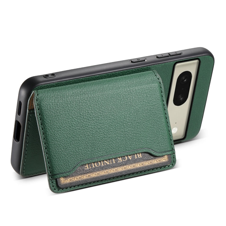 For Google Pixel 8 Calf Texture Card Bag Design Full Coverage Phone Case(Green)