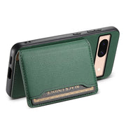 For Google Pixel 8a Calf Texture Card Bag Design Full Coverage Phone Case(Green)