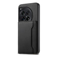 For OnePlus Ace 3 Calf Texture Card Bag Design Full Coverage Phone Case(Black) - OnePlus Cases by PMC TechLife | Online Shopping South Africa | PMC TechLife | Buy Now Pay Later Mobicred