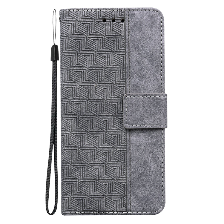 For Google Pixel 9 Geometric Embossed Leather Phone Case(Grey)