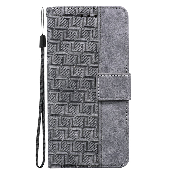For Google Pixel 9 Geometric Embossed Leather Phone Case(Grey)