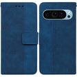 For Google Pixel 9 Geometric Embossed Leather Phone Case(Blue) - Google Cases by PMC TechLife | Online Shopping South Africa | PMC TechLife | Buy Now Pay Later Mobicred