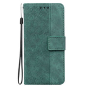For Google Pixel 9 Geometric Embossed Leather Phone Case(Green)