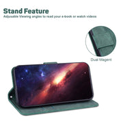For Google Pixel 9 Geometric Embossed Leather Phone Case(Green)