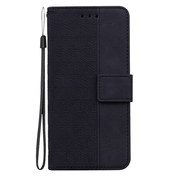 For Google Pixel 9 Geometric Embossed Leather Phone Case(Black)