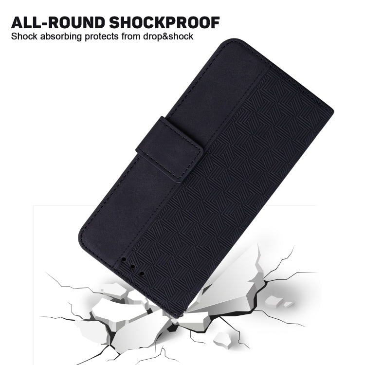 For Google Pixel 9 Geometric Embossed Leather Phone Case(Black)